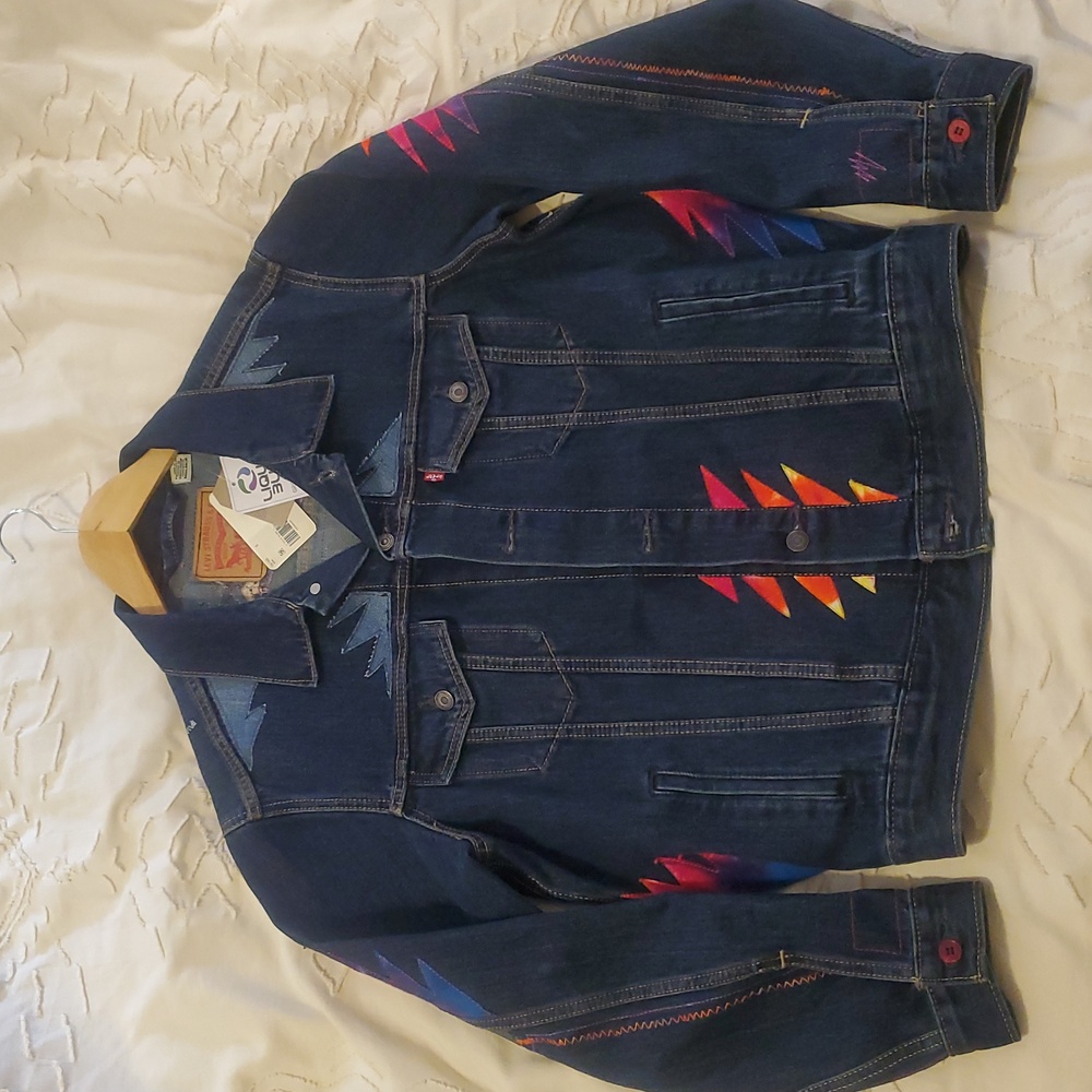 Levi's Grateful Dead Type 3 Trucker Jacket + Liquid Blue Steal Your Space Patch - Picture 3 of 17